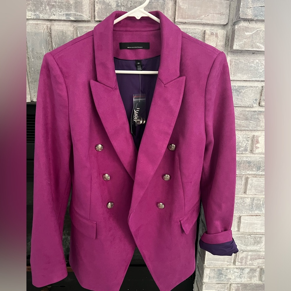 WHBM Ultra Suede Studio Blazer